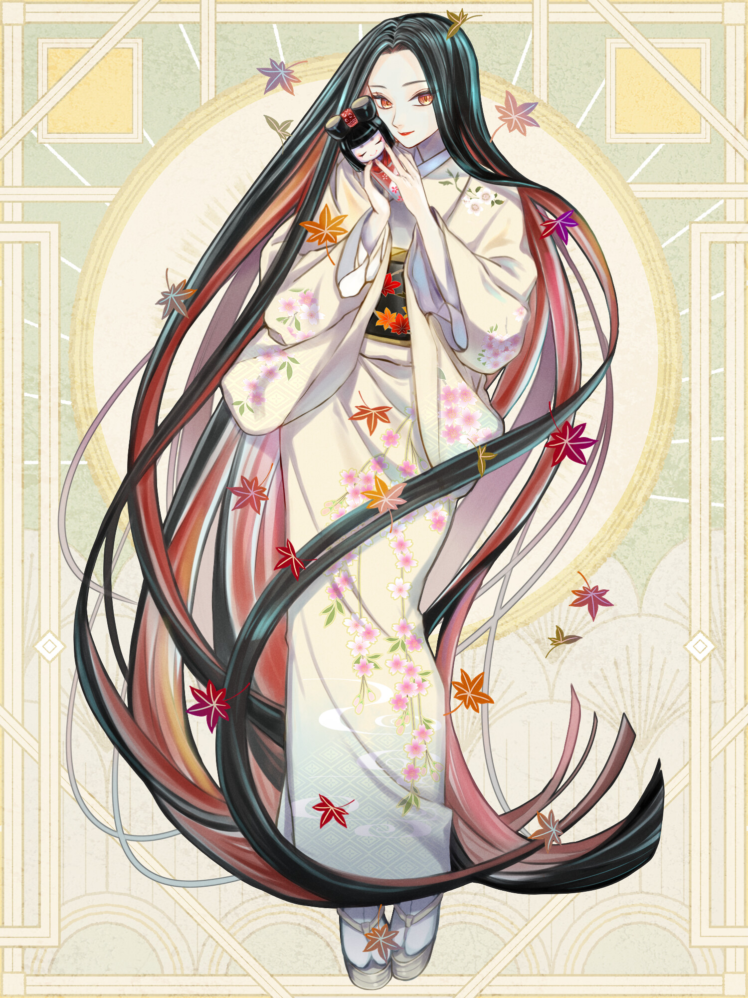 桜楓・朱々香 青空皐月 全身イラスト - ルートエデン